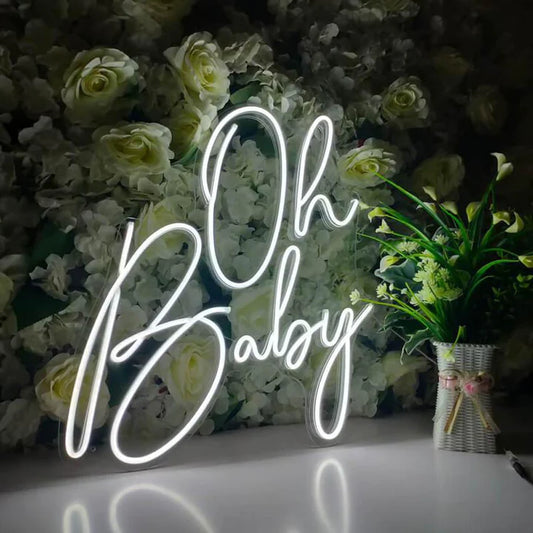 Oh Baby Wedding Neon Sign