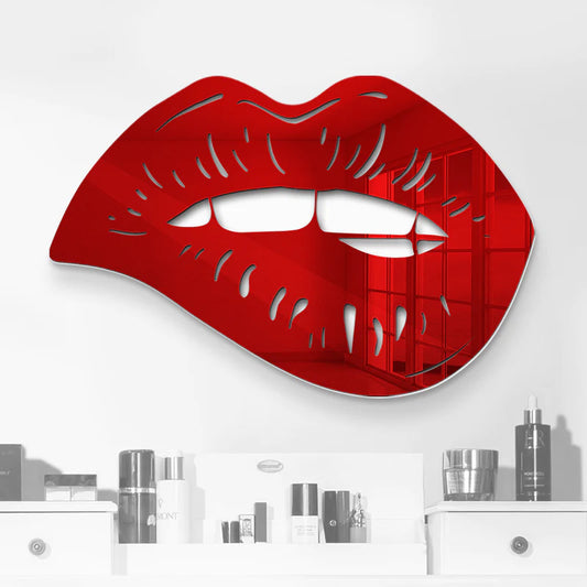 Biting Lips Mirror Art Wall Decor