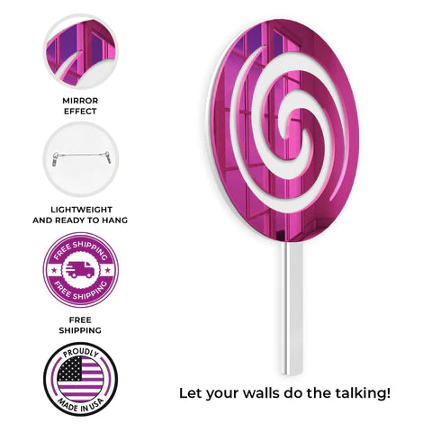 Strawberry Pink and Blueberry Swirly Pop 3D Wall Art