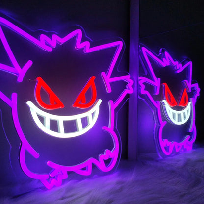 Pokemon Gengar Neon Sign for Gaming Room Decoration