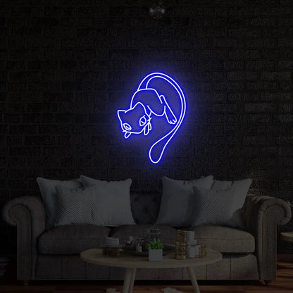 Pokemon Mew Relaxed Neon Sign for Home Kids Room
