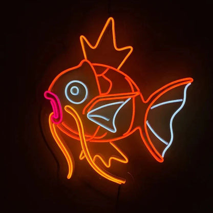 Pokemon Magikarp Neon Sign Led Sign Decoration Best  Gift for Kids