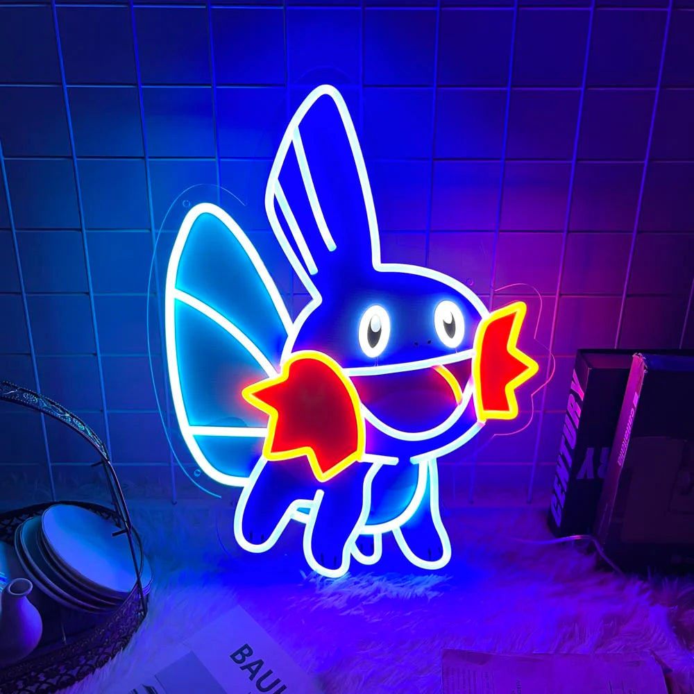 Cute Pokémon Mudkid Anime Neon Sign Best Gifts for Anime Lovers&Kids