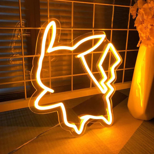 Pokémon Pikachu Anime Neon Sign Led Light Cute Room Decor Light