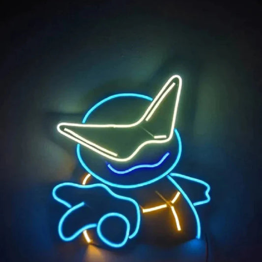 Pokemon Squirtle Hand Neon Sign Indoor Wall Decor LED Lights Bedroom Light Signs