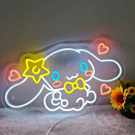 Cinnamoroll Anime Neon Sign Light Orange Love for Kids Bedroom
