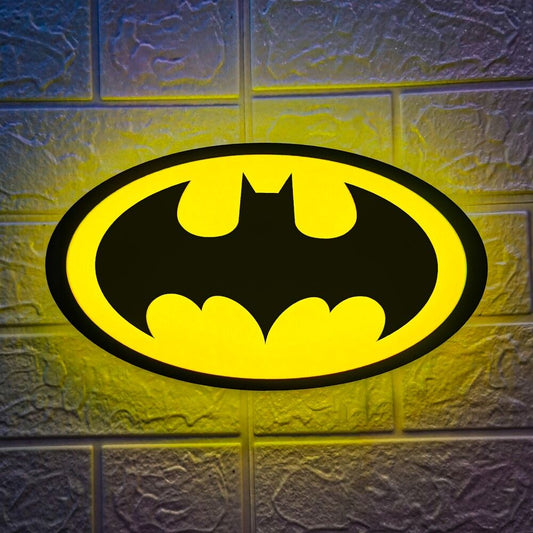 Batman Logo LED Light Box | Fully Dimmable & USB Powered