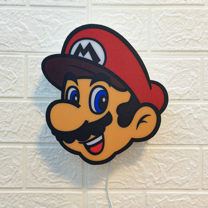 Super Mario Bros. Logo LED Light Box | Fully Dimmable & USB Power