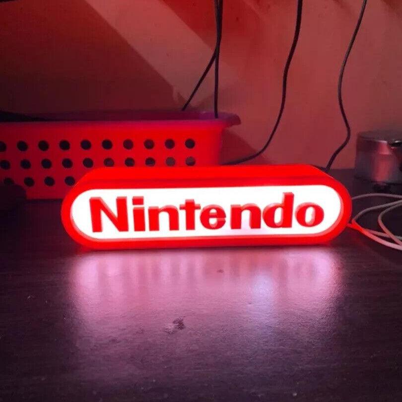 The classic Nintendo Logo LED box 3D Printed Powered by USB & dimmable - FYLZGO Signs