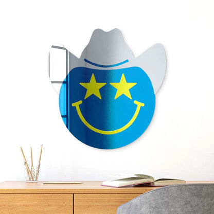 Happy Face with Cowboy Hat and Star Eyes - FYLZGO Signs