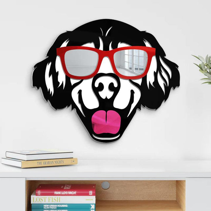 Cool Golden Retriever Mirror Art Wall Decor - FYLZGO Signs