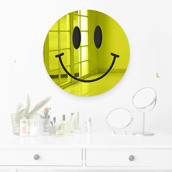 Happy Face Mirror Art Decor - FYLZGO Signs