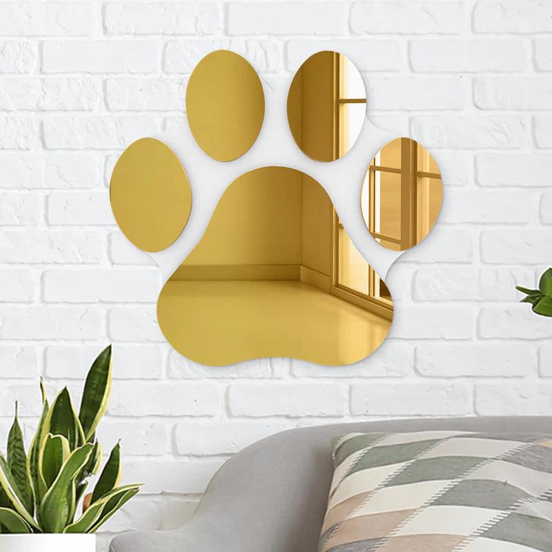 Paw Print Mirror Art Wall Decor - FYLZGO Signs