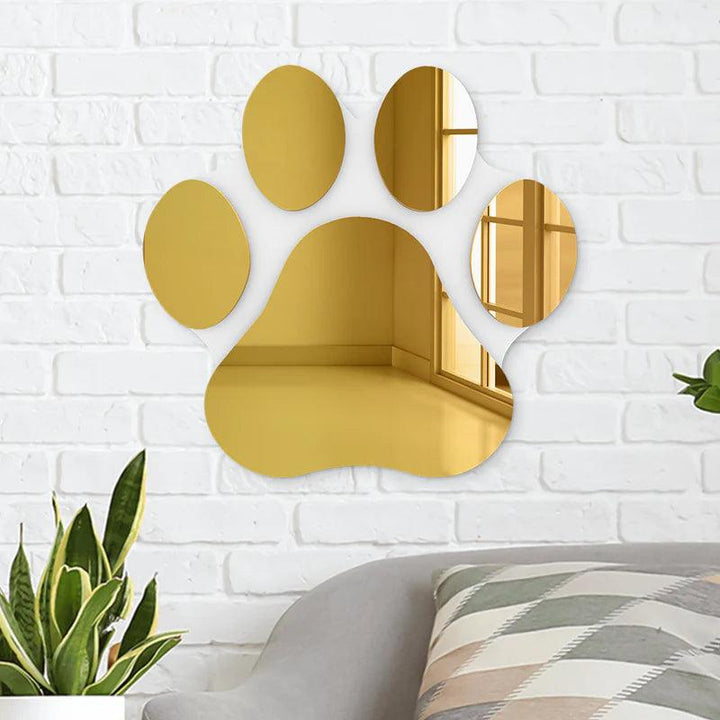 Paw Print Mirror Art Wall Decor - FYLZGO Signs