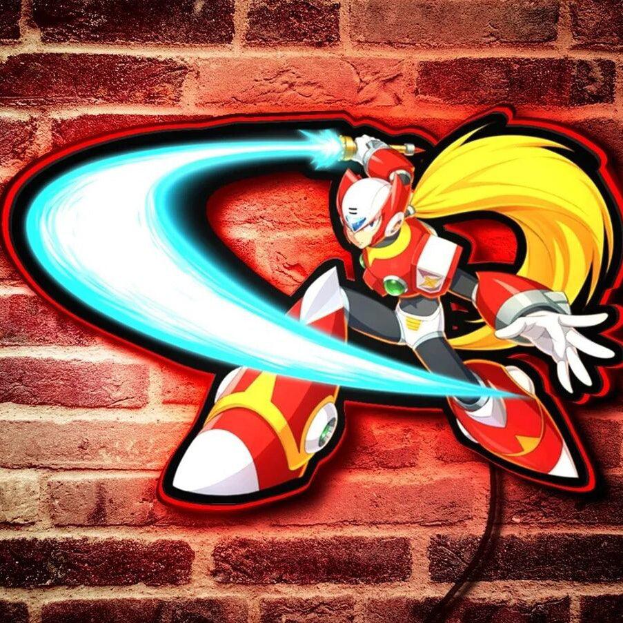 Megaman Zero LED Light Box Light up your space with a legendary hero - FYLZGO Signs
