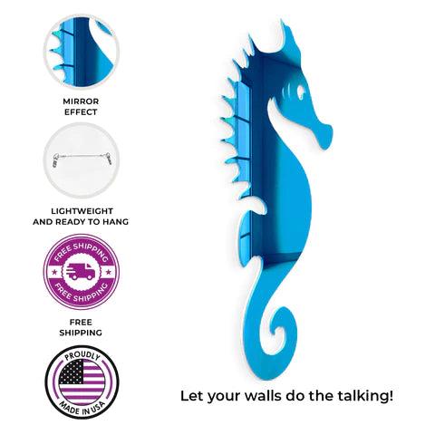 Seahorse Wall Mirror - FYLZGO Signs