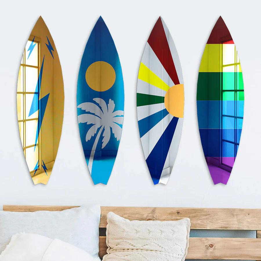 Surfboard Mirror Wall Decor - FYLZGO Signs