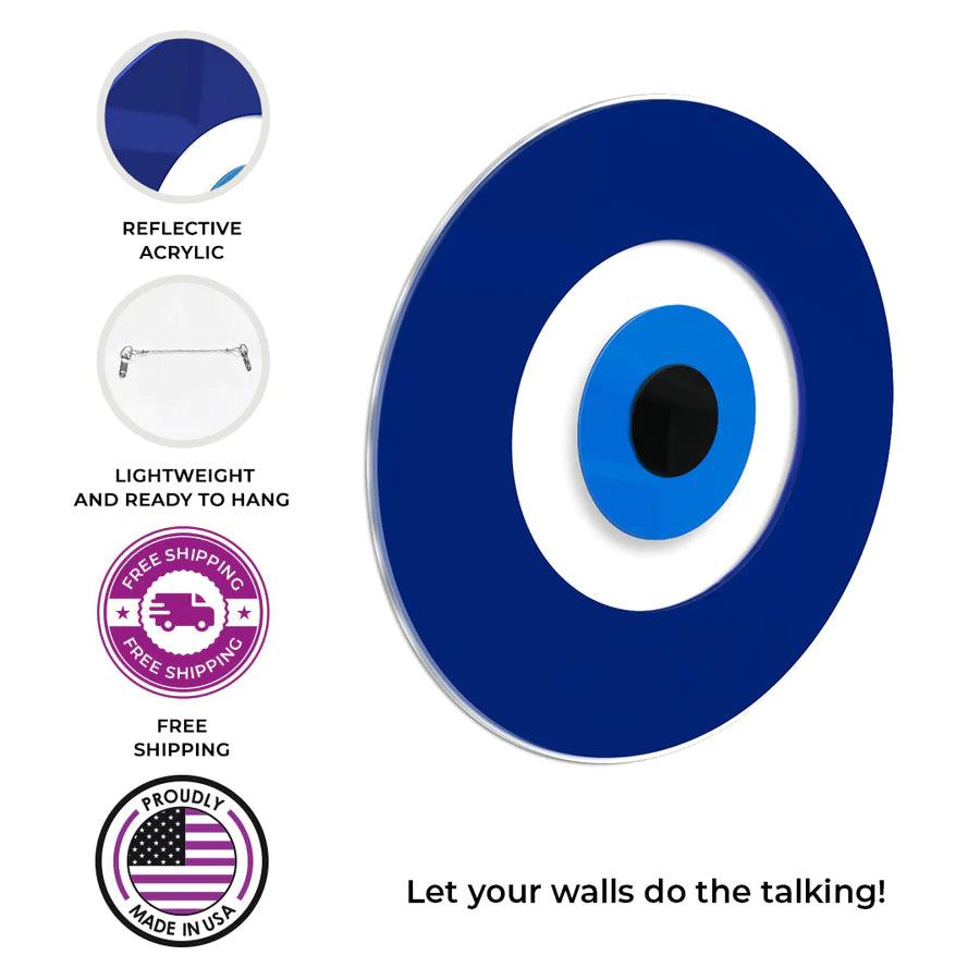 Minimalist Evil Eye 3D Wall Hanging - FYLZGO Signs