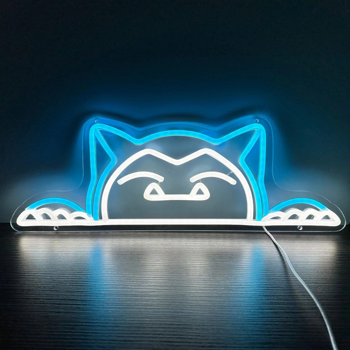 Pokemon Snorlax Neon Sign Cartoon Neon Light Wall Decor Cute Gift - FYLZGO Signs