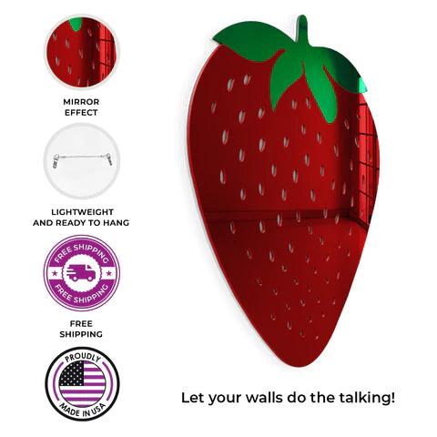 Strawberry Wall Mirror - FYLZGO Signs