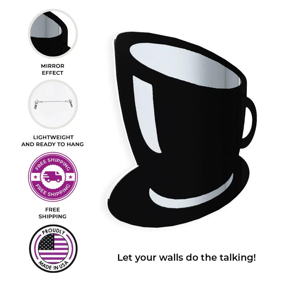 Coffee Cup & Saucer 3D Acrylic Wall Art - FYLZGO Signs