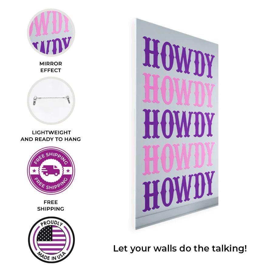 Howdy Decorative Wall Mirror - FYLZGO Signs