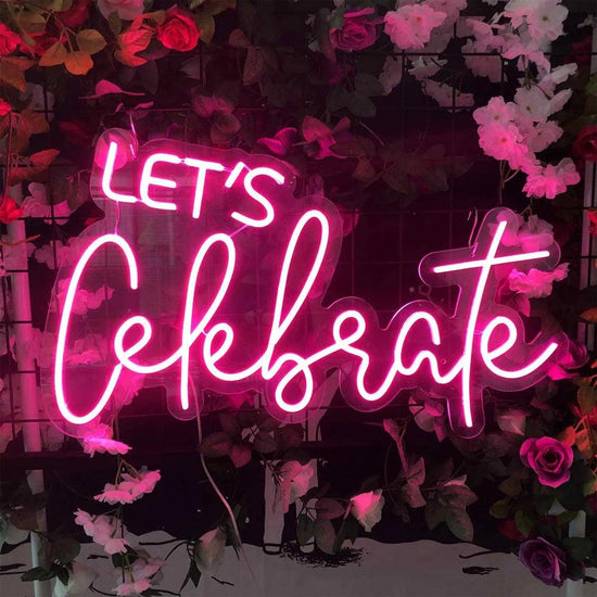 Let's Celebrate Neon Signs Decor - FYLZGO Signs