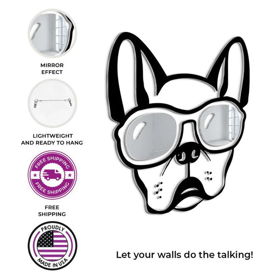 Cool Dog Mirror Art Wall Decor - FYLZGO Signs