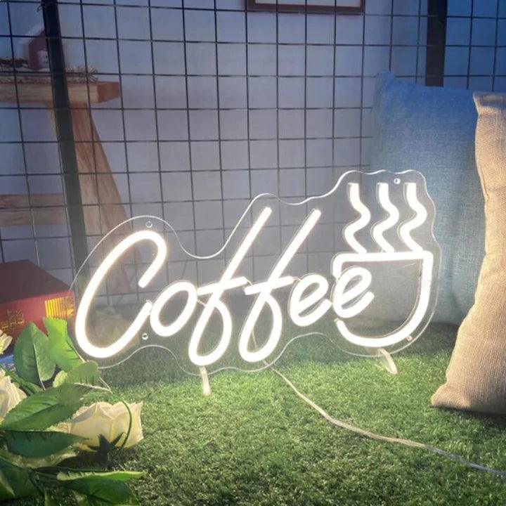 Hot Coffee Business Neon Sign - FYLZGO Signs