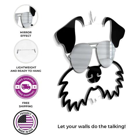 Cool Schnauzer Mirror Art Wall Decor - FYLZGO Signs