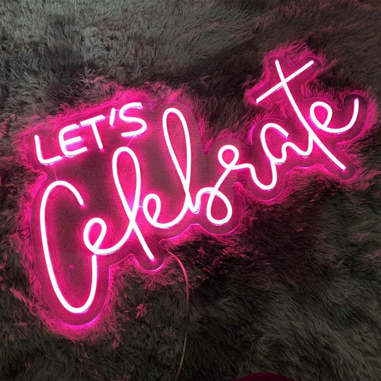 Let's Celebrate Neon Signs Decor - FYLZGO Signs