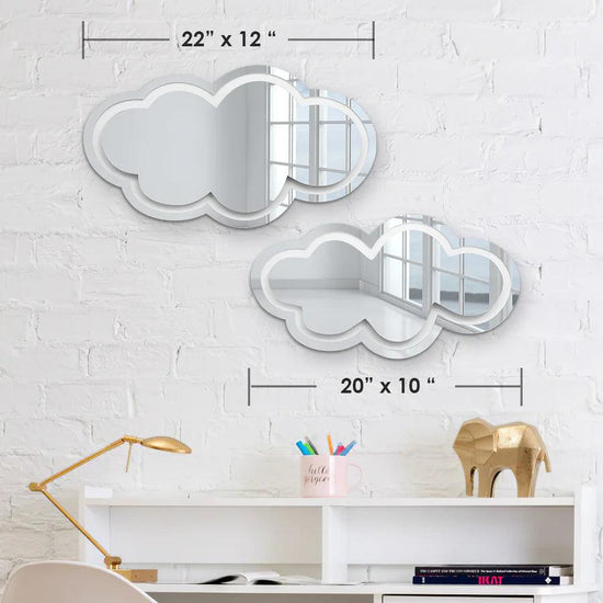 Clouds (Set of Two) Mirror - FYLZGO Signs