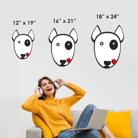 Cool Bull Terrier Mirror Art Wall Decor - FYLZGO Signs