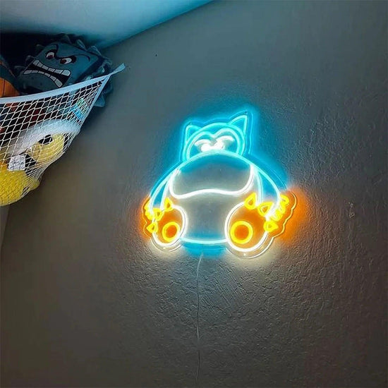 Pokemon Snorlax Relaxed Neon Sign Cute Gift - FYLZGO Signs