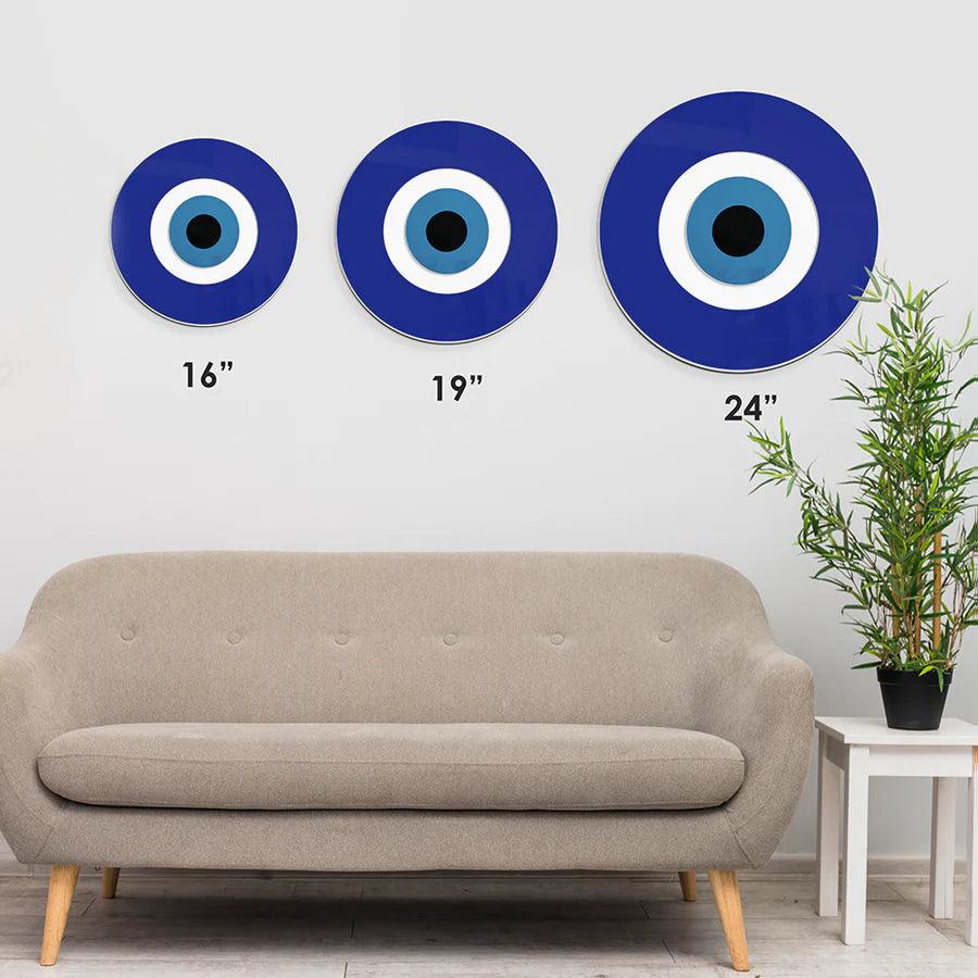 Minimalist Evil Eye 3D Wall Hanging - FYLZGO Signs