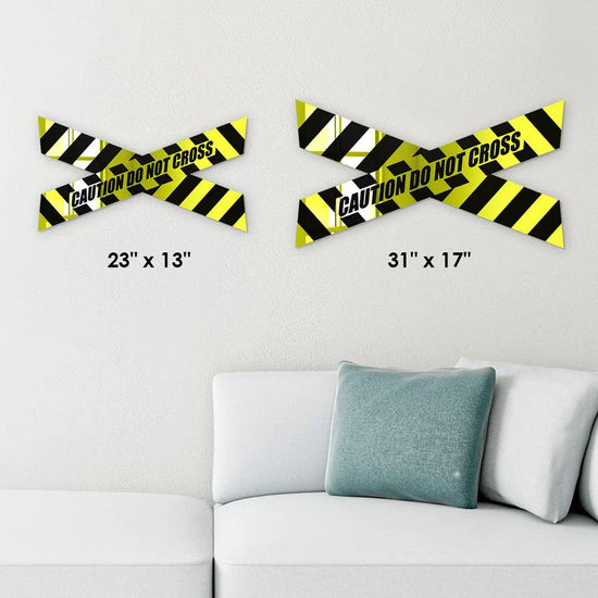 Caution Do Not Cross Acrylic Wall Hanging - FYLZGO Signs