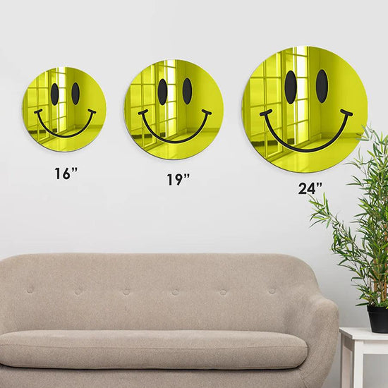 Happy Face Mirror Art Decor - FYLZGO Signs