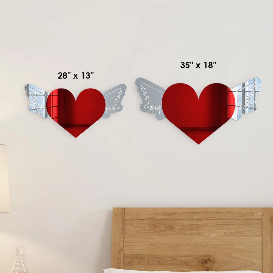 Winged Heart Wall Mirror - FYLZGO Signs