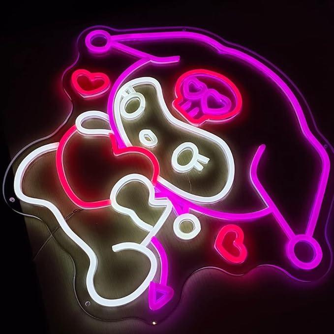 Kuromi Neon Sign with Heart - FYLZGO Signs