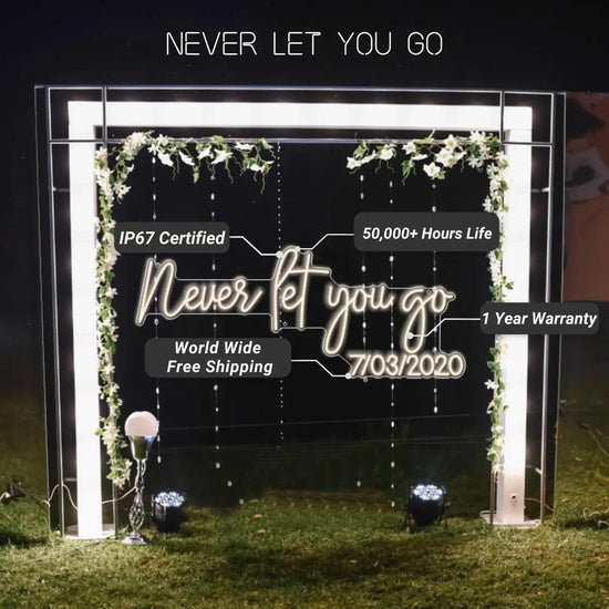 Never Let You Go Neon Signs - FYLZGO Signs