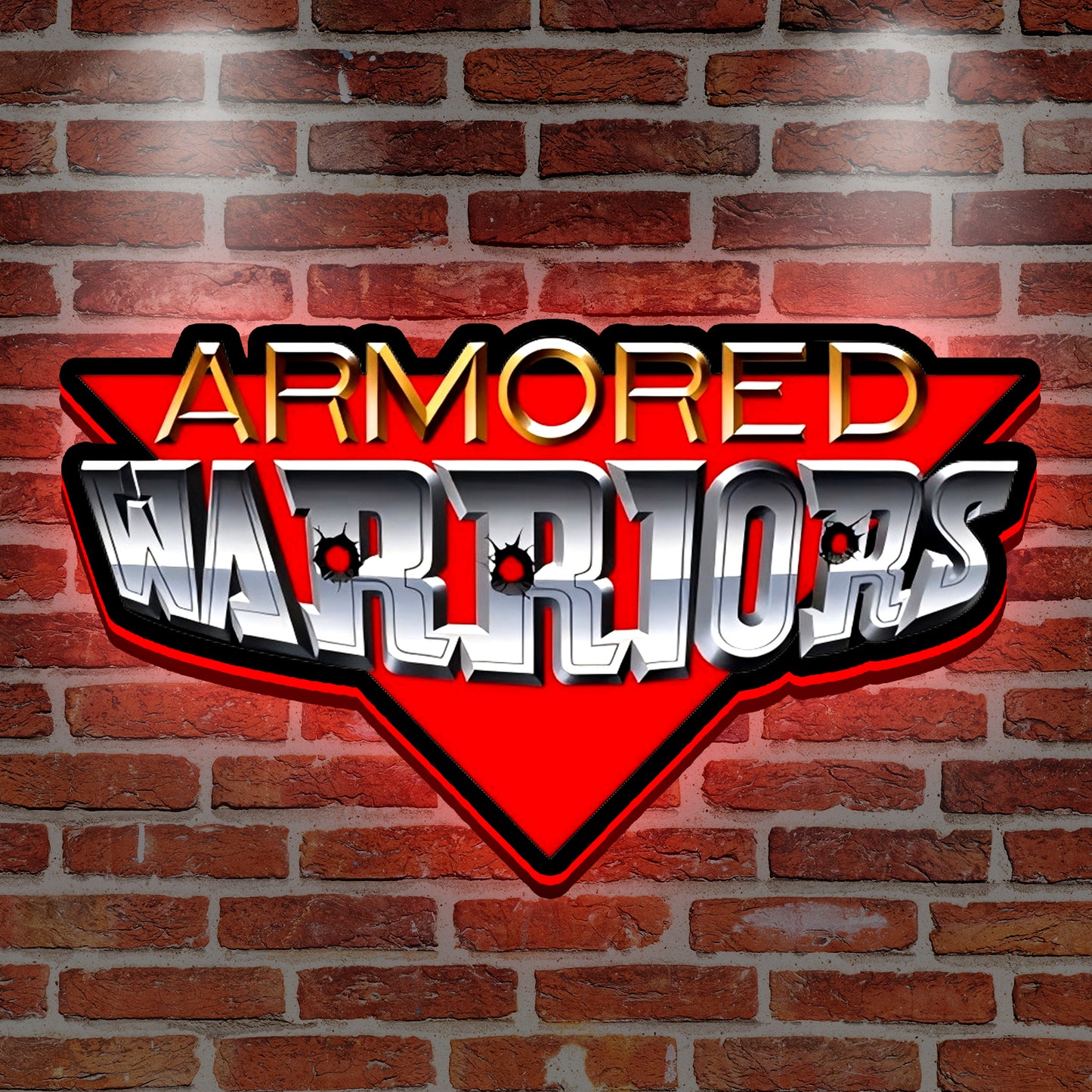 Armored Warrior 3D Printed LED Lightbox for Gaming Room Decor