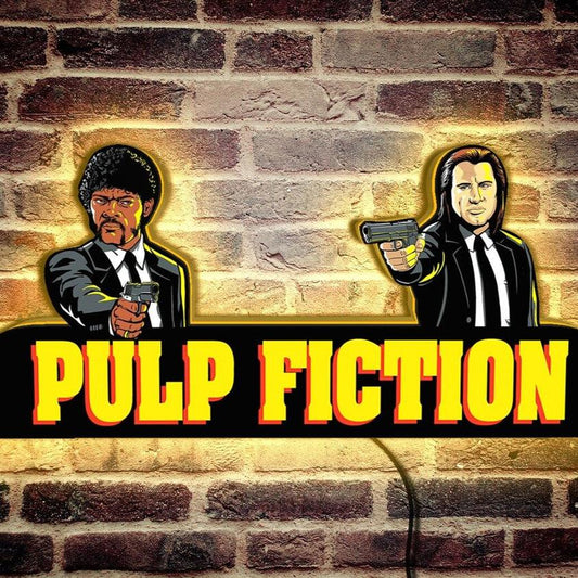 Pulp Fiction Vincent & Jules Pinball Dome Light LED Light Box Illuminate Your Game - FYLZGO Signs