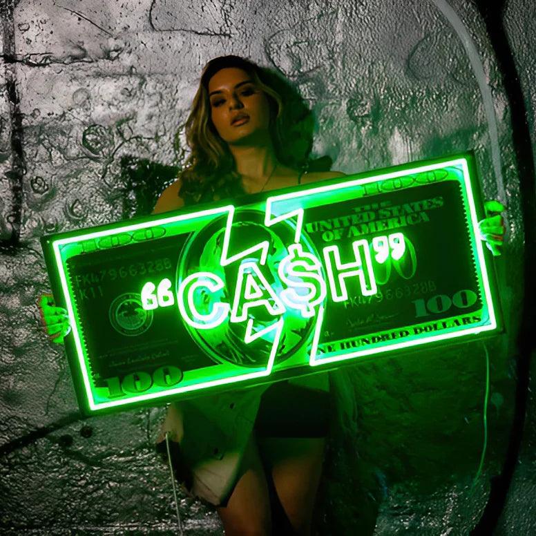 UV Cash Neon Sign | Motivational Inspiration Illuminated - FYLZGO Signs