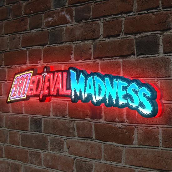 Medieval Madness Sign Pinball Topper LED Light Box, Game Room Decor,  Enhance Your Game Room, Perfect for Game Room or Pinball Machine