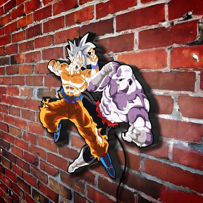 Goku vs Jiren LED Sign 3D Printed Lightbox Perfect for Anime Fans and Collectors - FYLZGO Signs