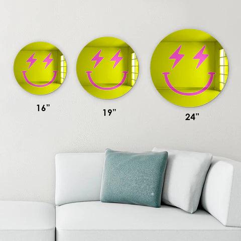 Happy Face With Lightning Bolt Eyes - FYLZGO Signs