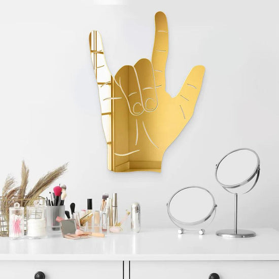 I Love You Sign Language Decorative Wall Mirror - FYLZGO Signs