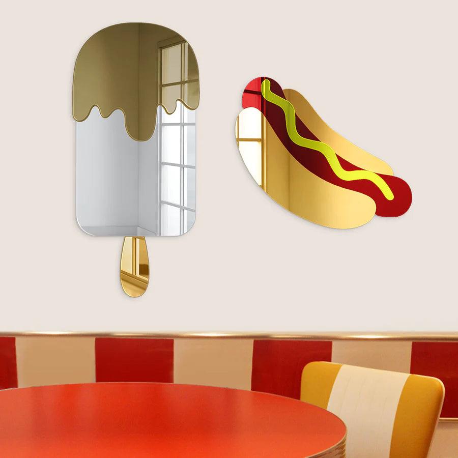 Hot Dog Mirror Wall Decor - FYLZGO Signs