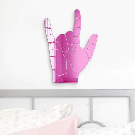 I Love You Sign Language Decorative Wall Mirror - FYLZGO Signs