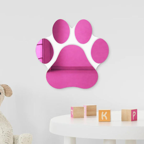 Paw Print Mirror Art Wall Decor - FYLZGO Signs